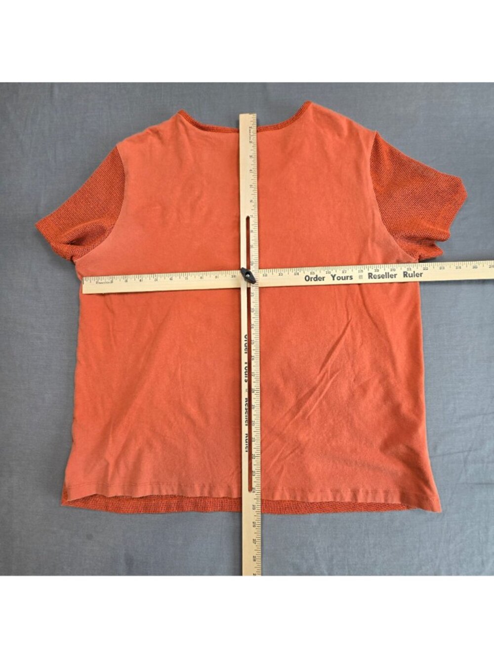 Alfred Dunner Large Orange Short Sleeve Top Floral Embroidered Beaded Boho - Picture 4 of 4